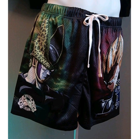 Darc Sport Other - Darc Sport x Dragon Ball Z Cell & Vegeta Mesh Shorts Men L NWT Can Fit XL